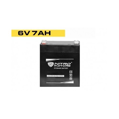 Batería de gel de plomo de Nitro  6V 7Ah / 20Hr NM6-7