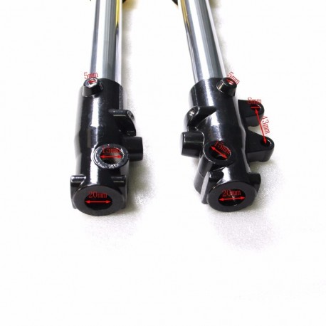 BARRAS DE  HORQUILLAS INVERTIDAS PIT BIKE  SOPORTE RECTO
