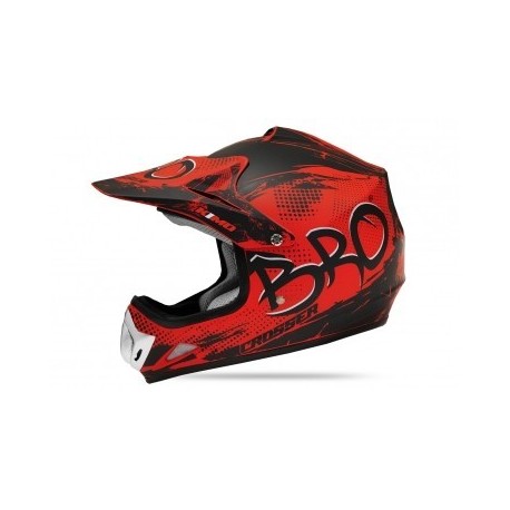 Casco Cross Bro rojo mate  infantil