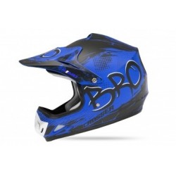 Casco Cross Bro azul mate  infantil
