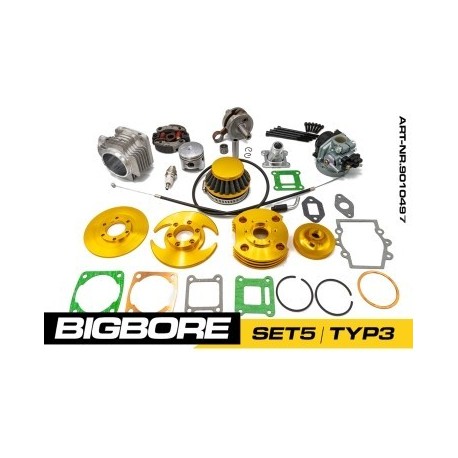 KIT bigbore TUNING  5 Set Tipo 3 con carburador 15MM+ embrague reforzado,MOTOR DE 2T